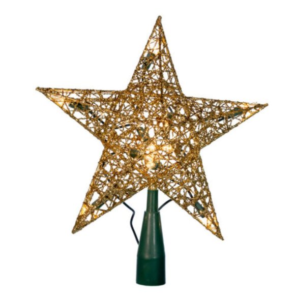 Kurt Adler Other - Star Tree Topper Large Gold Filigree Wire Christmas LED Light Up 9" Kurt Adler